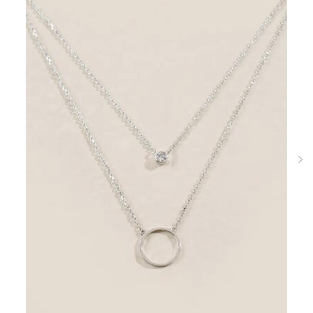 Francesca’s collections isadora double layer CZ necklace